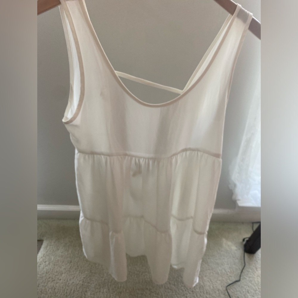 sheer white mini dress